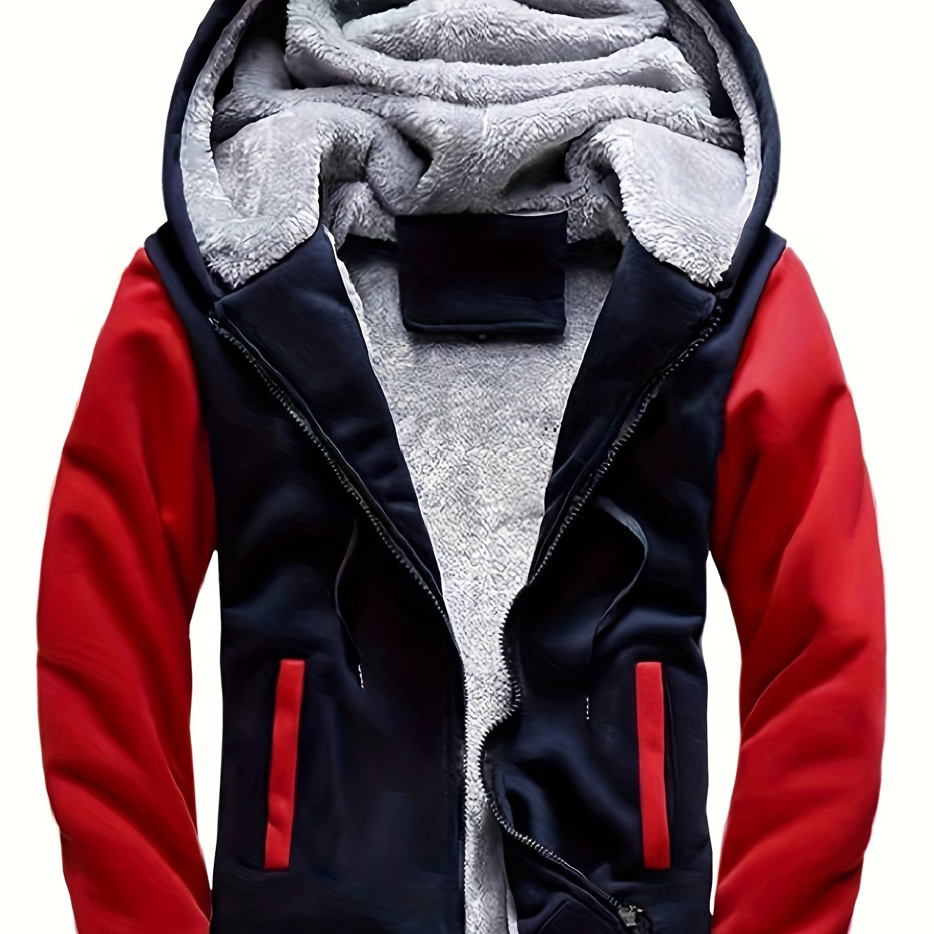 Mens Winter Insulated Zip Up Hooded Jacket - Thick & Padded for Ultimate Warmth, Stylish & Comfortable, High-Performance Best Seller - Ideal for Cold Weather
