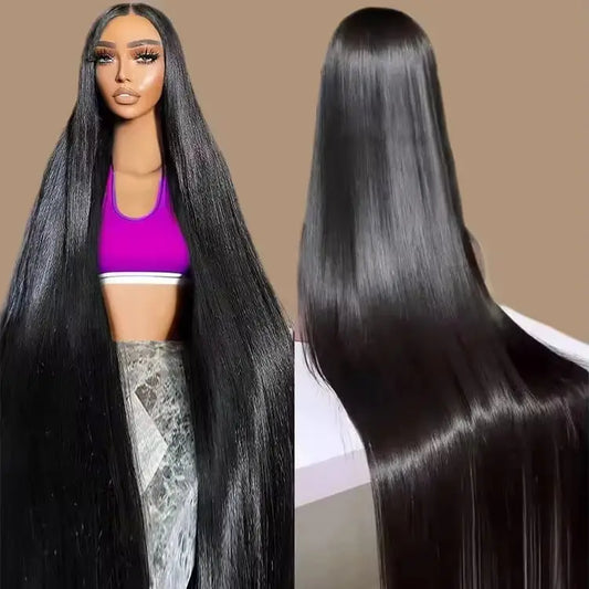12a Brazilian Natural Color Bone Straight Lace Front Wig Pre Plucked HD Transparent 13x4 Lace Frontal Human Hair Wigs for Women