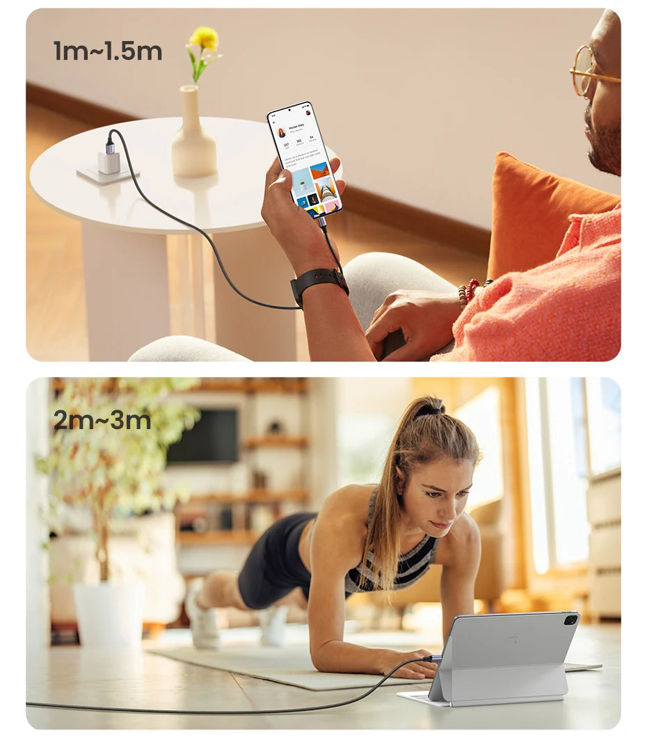 UGREEN 3A USB Type C Cable For Xiaomi Samsung Galaxy S24 Fast Charging USB Charging Data Cable 18W For iPhone 15 iPad Poco USB C