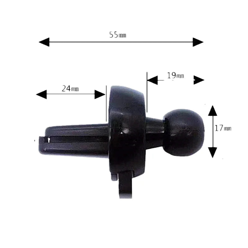 Phone Brackets Accessores 17mm Ball Head, A/C Outlet Clamp for Phone Stand Holders Accessories