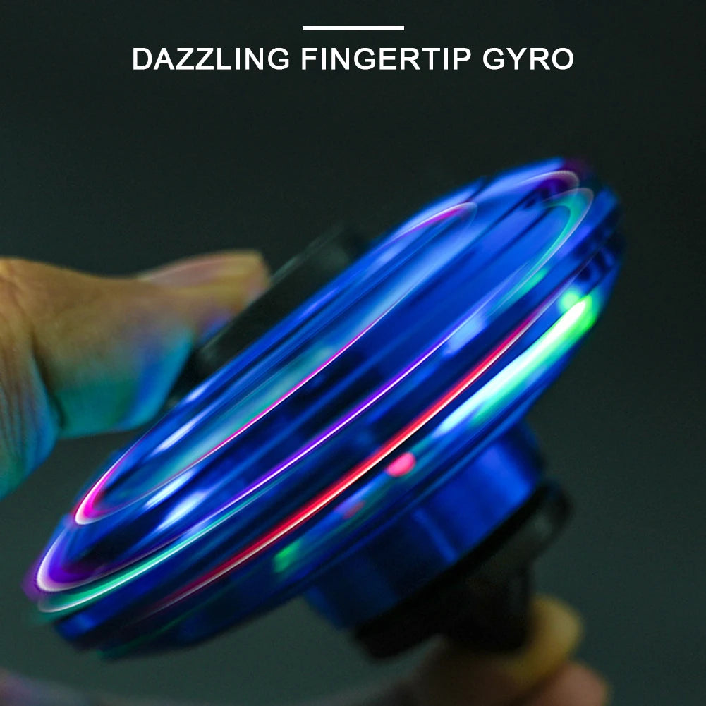 Helicopter Spinner Toy 360° Rotating Flying Fingertip Spinners 100mAh with LED Lights for Adult Kids Decompression Toy