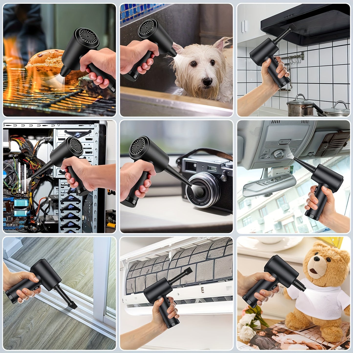 Rechargeable Cordless Air Blower for Easy Cleaning of Electronics and Home Surfaces