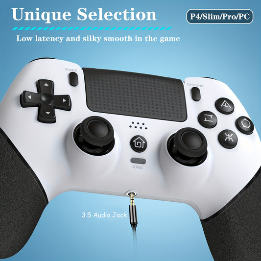 DOBE FOMIS ELECTRONICS Wireless Controller for PS4/PS4 Pro/PS4 Slim - No Drift, Hall Effect Joysticks, 3.5mm Speaker Jack, 6-Axis Motion Sensor, Programmable Turbo Function