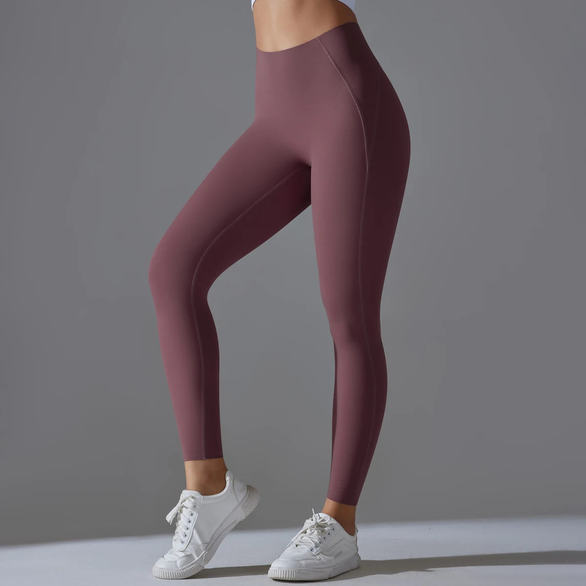 Custom Logo Fitness Clothing Sports Tight Yoga Leggings Hight Waist Solid Colour Gym Leggings for Women