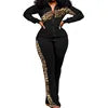 2025 Autumn Sports Sweatshirt Tops and Pants Set Women Matching Two Piece Set Ladies Streetwear Plus Size Outfits Tracksuit