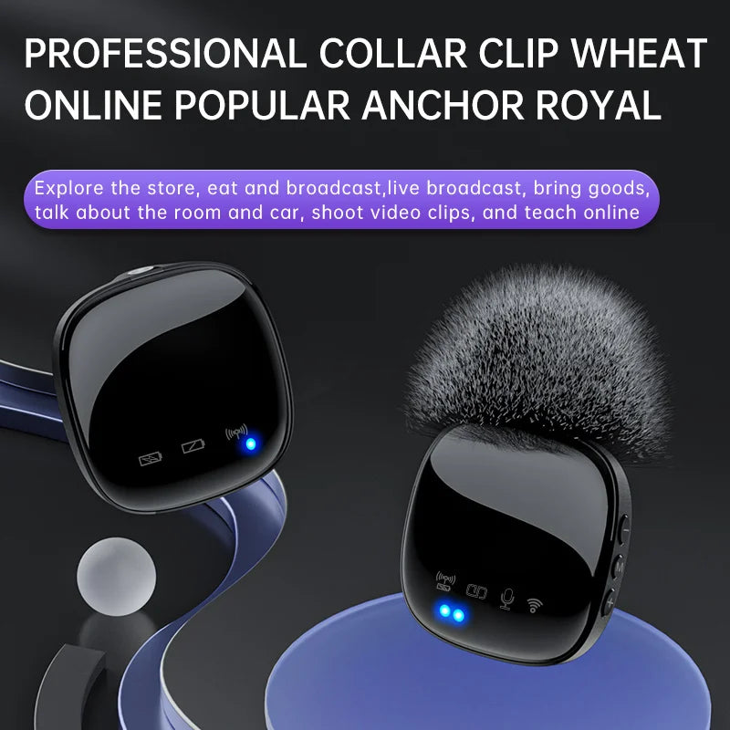 R8 Professional Single Micro Phone Auto Noise Reduction for Phone Video Recording Interview Vlog Mini Wireless Lavalier Mic