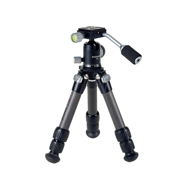 Dmiditir Lightweight Carbon Fiber Mini Tripod 360° Pan & Foldable for Video Camera Webcam-GT21C+Q10 Hunting & Camera Accessories