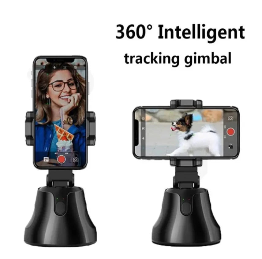 2025 Portable All-in-One Smart Selfie Stick Auto 360 Degree Rotates Face Object Tracking Wireless Vlog Shooting Smartphone Desk