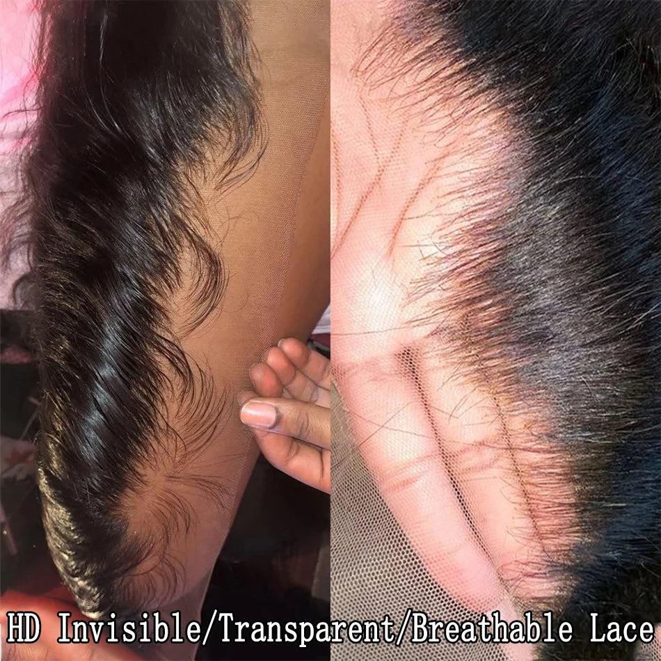 12a Brazilian Natural Color Bone Straight Lace Front Wig Pre Plucked HD Transparent 13x4 Lace Frontal Human Hair Wigs for Women