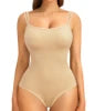 Seamless Tummy Control Square Neck Body Shaper for Women Butt Lifter Square Neck Body Shaper Sleeveless Thong Cami Leotard