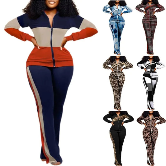 2025 Autumn Sports Sweatshirt Tops and Pants Set Women Matching Two Piece Set Ladies Streetwear Plus Size Outfits Tracksuit