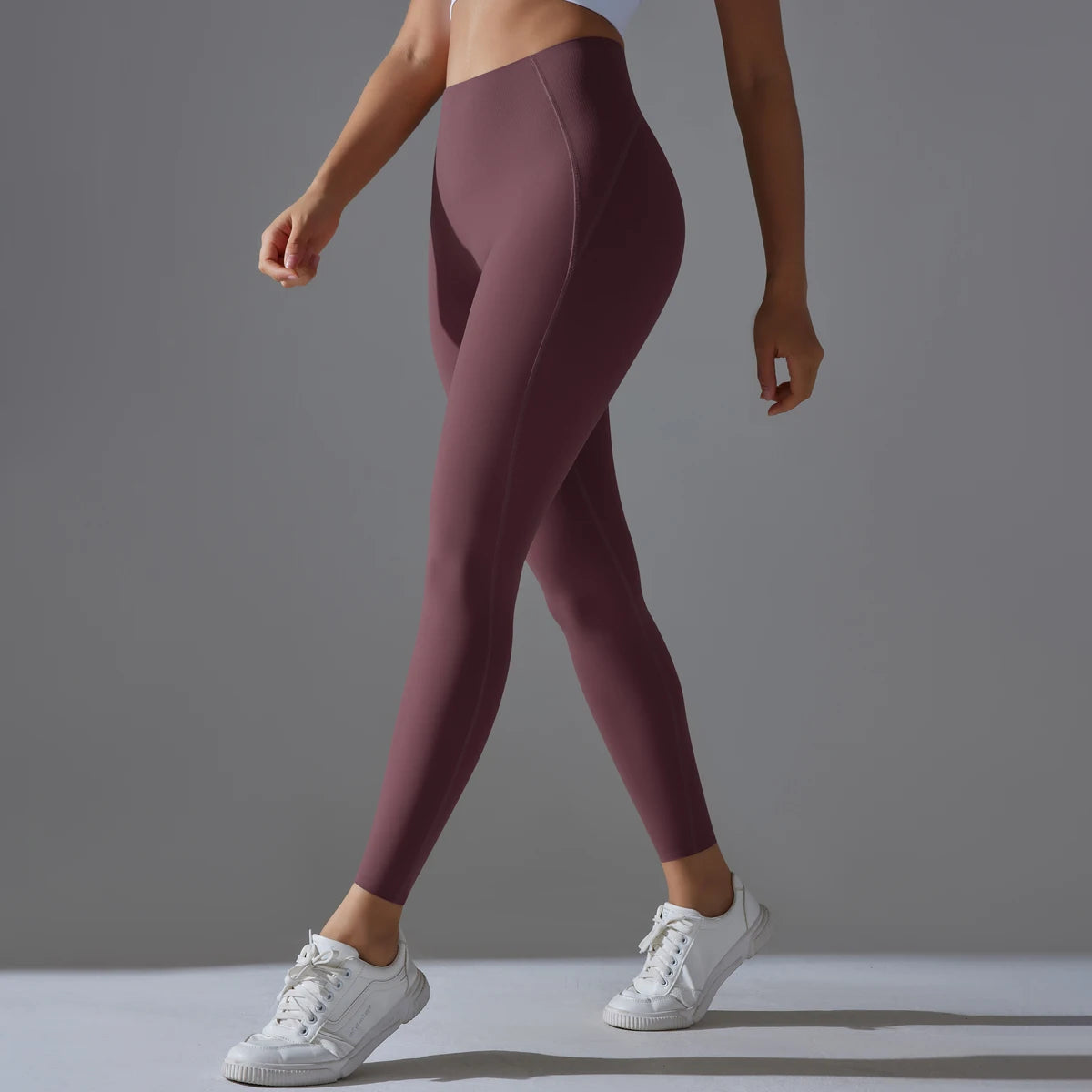 Custom Logo Fitness Clothing Sports Tight Yoga Leggings Hight Waist Solid Colour Gym Leggings for Women