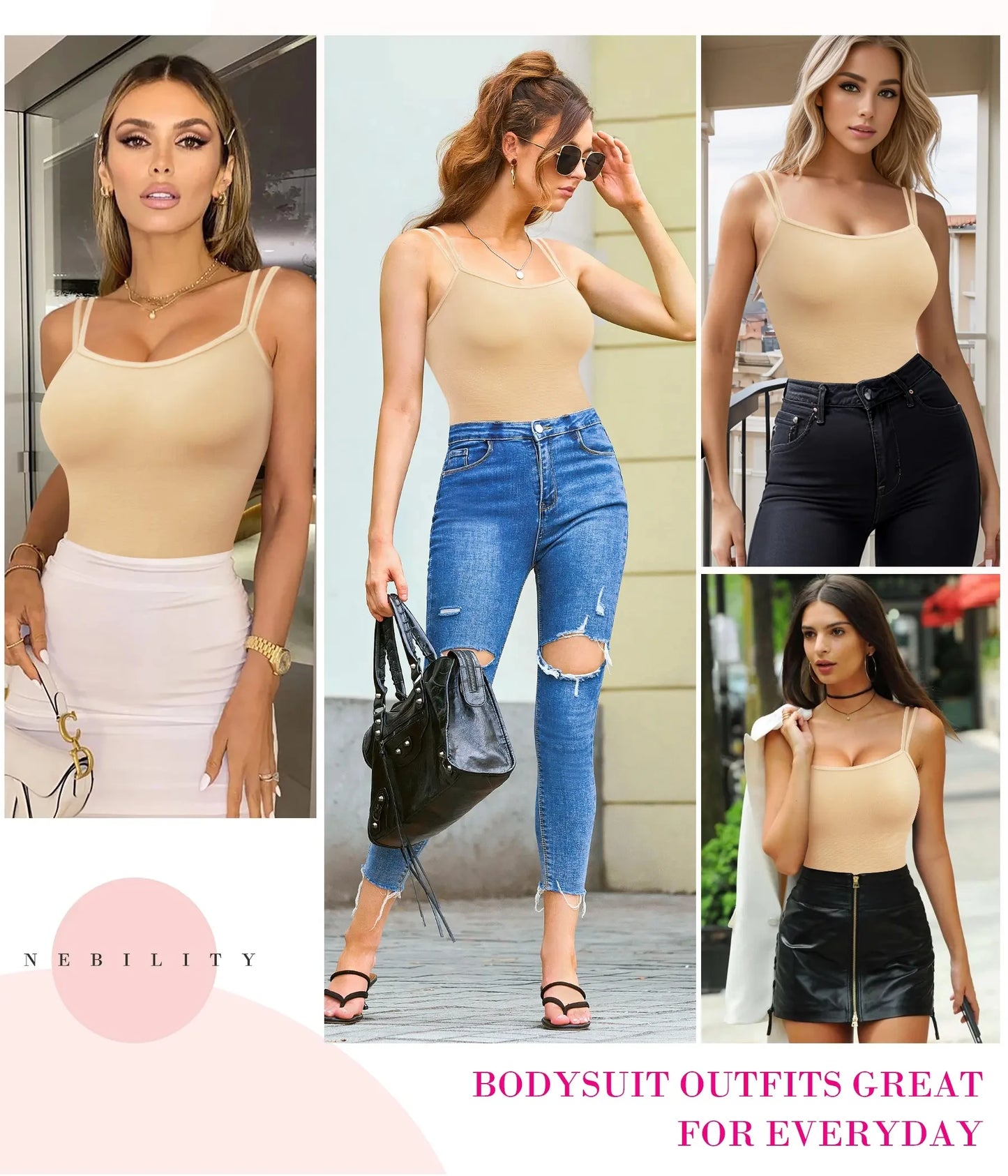 Seamless Tummy Control Square Neck Body Shaper for Women Butt Lifter Square Neck Body Shaper Sleeveless Thong Cami Leotard