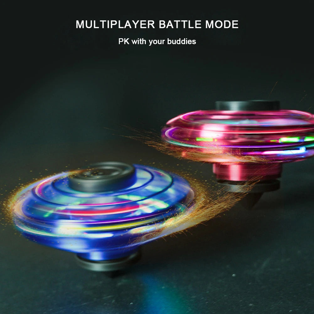Helicopter Spinner Toy 360° Rotating Flying Fingertip Spinners 100mAh with LED Lights for Adult Kids Decompression Toy