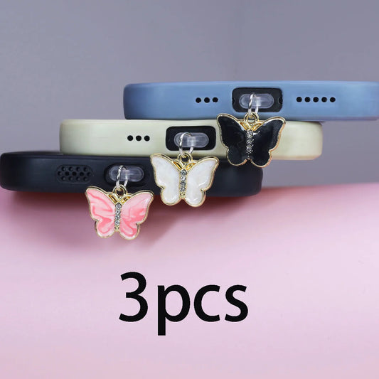 3 pieces of dust-proof mobile phone accessories, hanging accessories, phone cases, pendants, beautiful mobile phone accessories