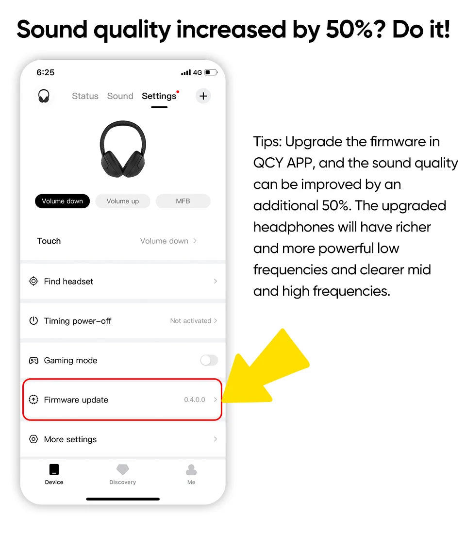 QCY H3 ANC Wireless Headphones Hi-Res Audio Over Ear Headset 43dB Hybrid Active Noise Cancellation Bluetooth 5.4 Gaming Earphone
