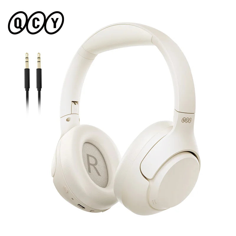 QCY H3 ANC Wireless Headphones Hi-Res Audio Over Ear Headset 43dB Hybrid Active Noise Cancellation Bluetooth 5.4 Gaming Earphone