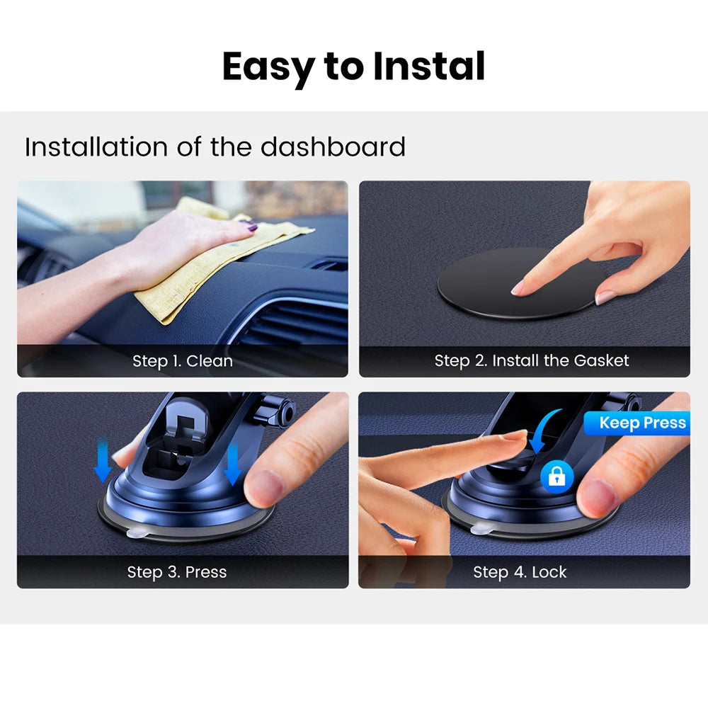TOPK Car Phone Holder Mount for IPhone[Powerful Suction] Phone Mount for Car Dashboard Car Accessories Automobile for Smartphone