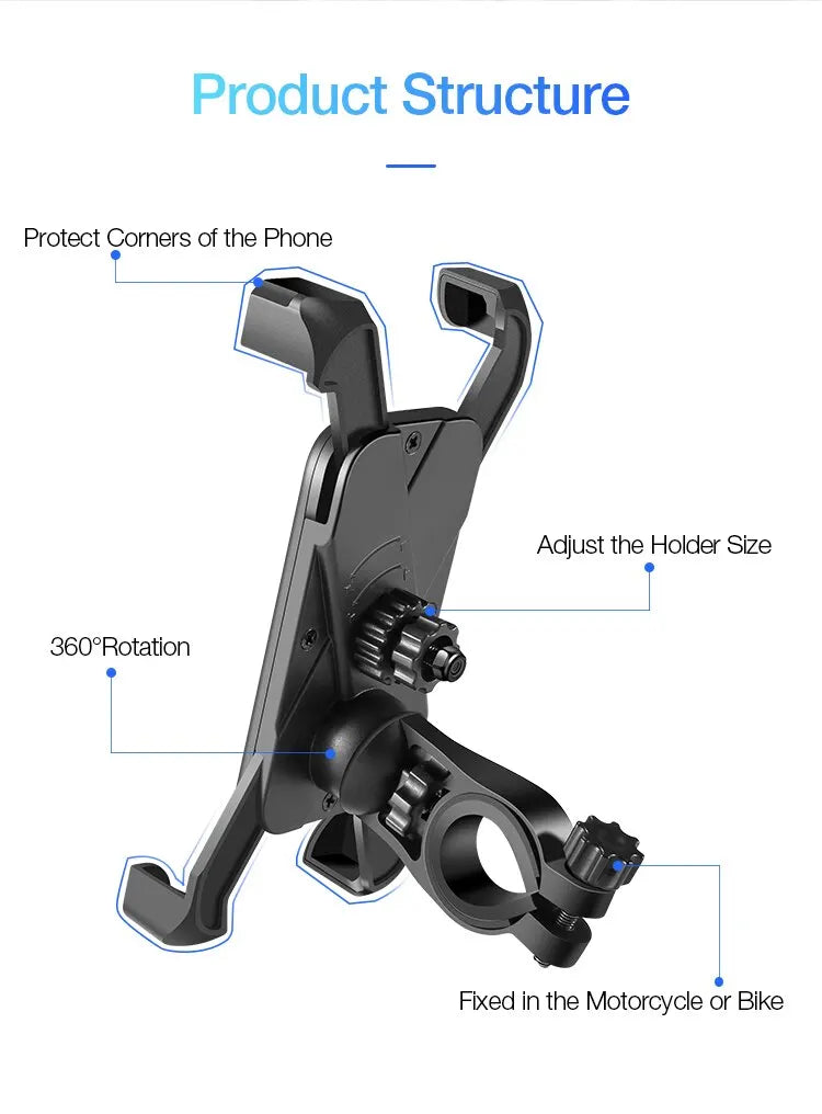 Phone Holder Clip Bracket Electric Scooter Case Universal MTB Road Bike Phone Holder Bicycle Accessories