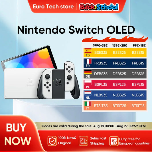 Nintendo Switch OLED Model 7 Inch Screen Joy‑Con Handle Enhanced Audio Adjustable Console Stable TV Mode Video Game