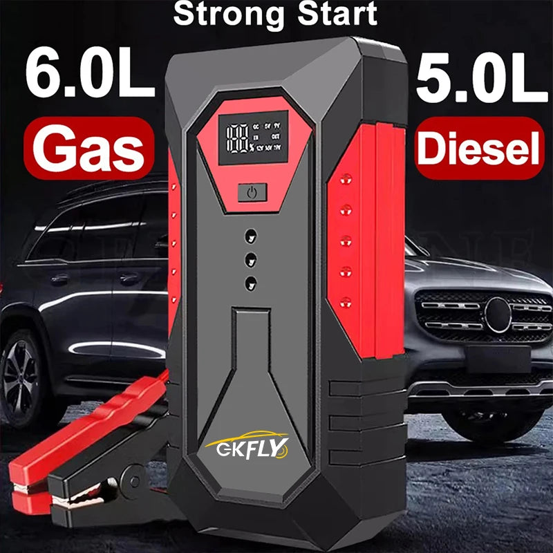 GKFLY 18000mAh Car Jump Starter Portable Power Bank Car Battery Booster 12V Car Starting Device for Petrol  6.0L Diesel 4.0L