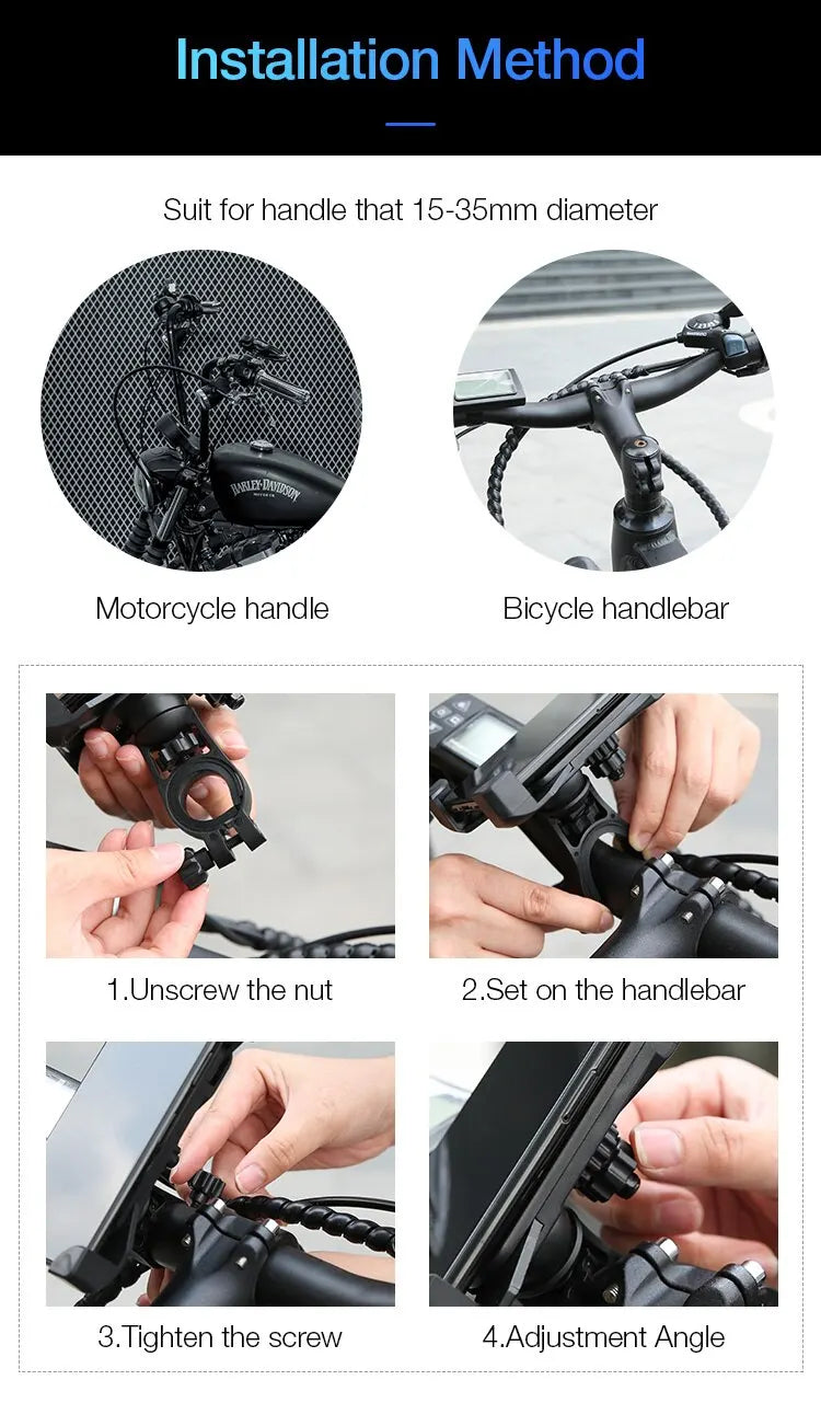 Phone Holder Clip Bracket Electric Scooter Case Universal MTB Road Bike Phone Holder Bicycle Accessories