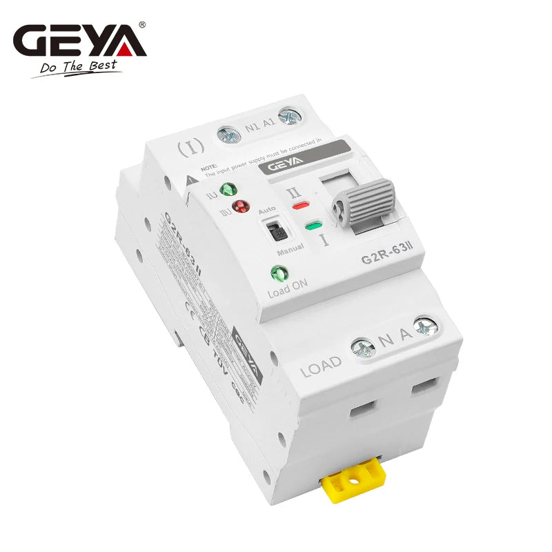 GEYA G2R Din Rail 2P 4P ATS Dual Power Automatic Transfer Switch Electrical Selector Switches Uninterrupted Power 25A 40A 63A