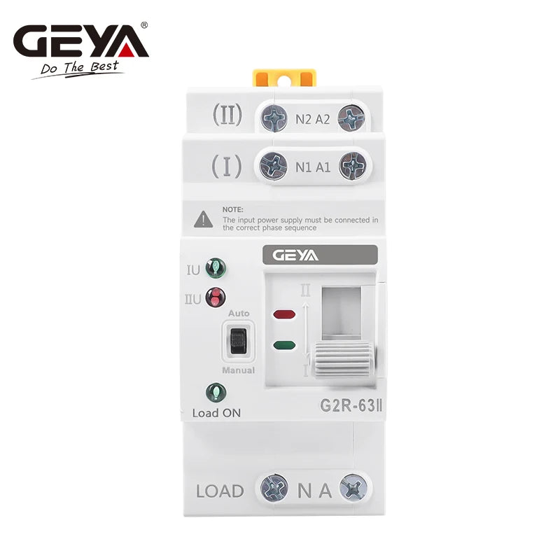 GEYA G2R Din Rail 2P 4P ATS Dual Power Automatic Transfer Switch Electrical Selector Switches Uninterrupted Power 25A 40A 63A