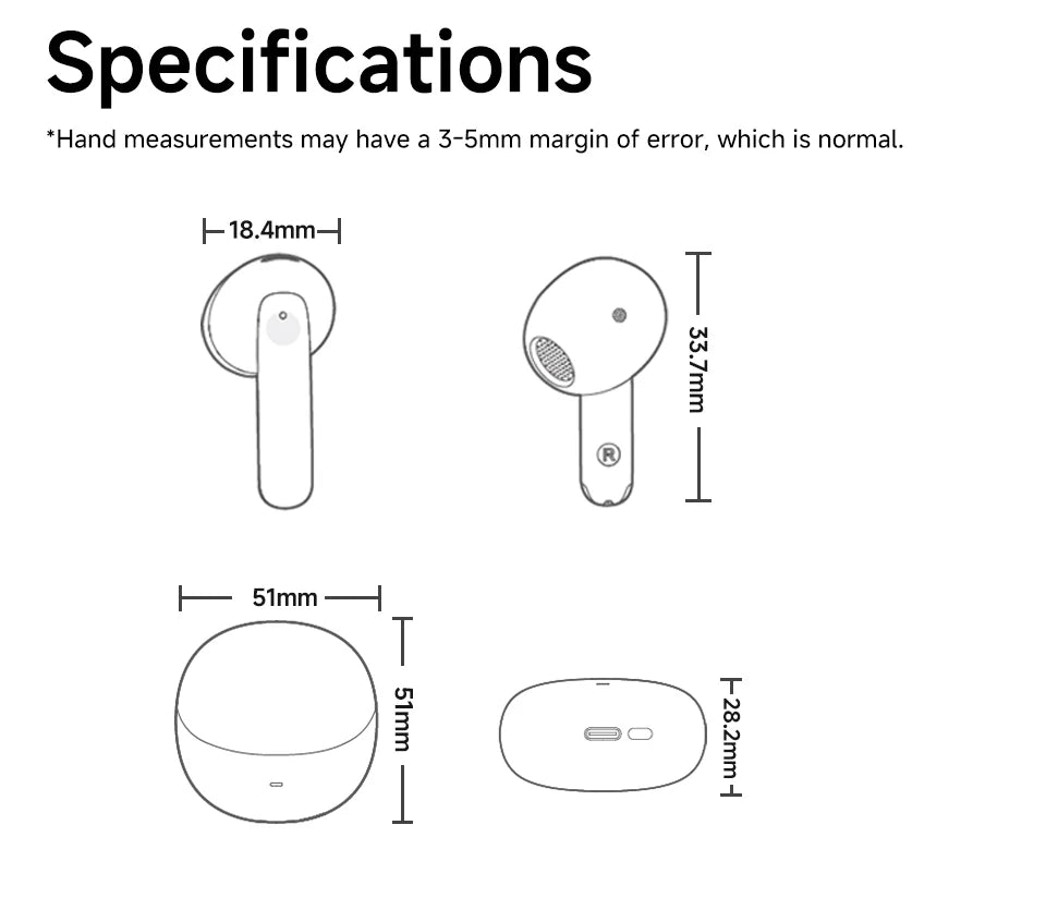 QCY HT10 AilyBuds Pro+ Wireless Bluetooth Earbuds Hi Res LDAC Adaptive Audio ANC Active Noise Cancellation Earphone 28H